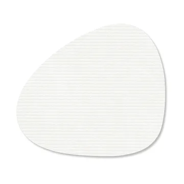 Corduroy glasunderlägg curve - Pure white - LIND DNA