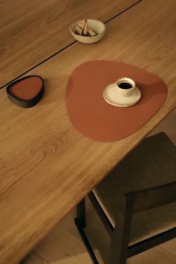 Corduroy glasunderlägg curve - Rust - LIND DNA