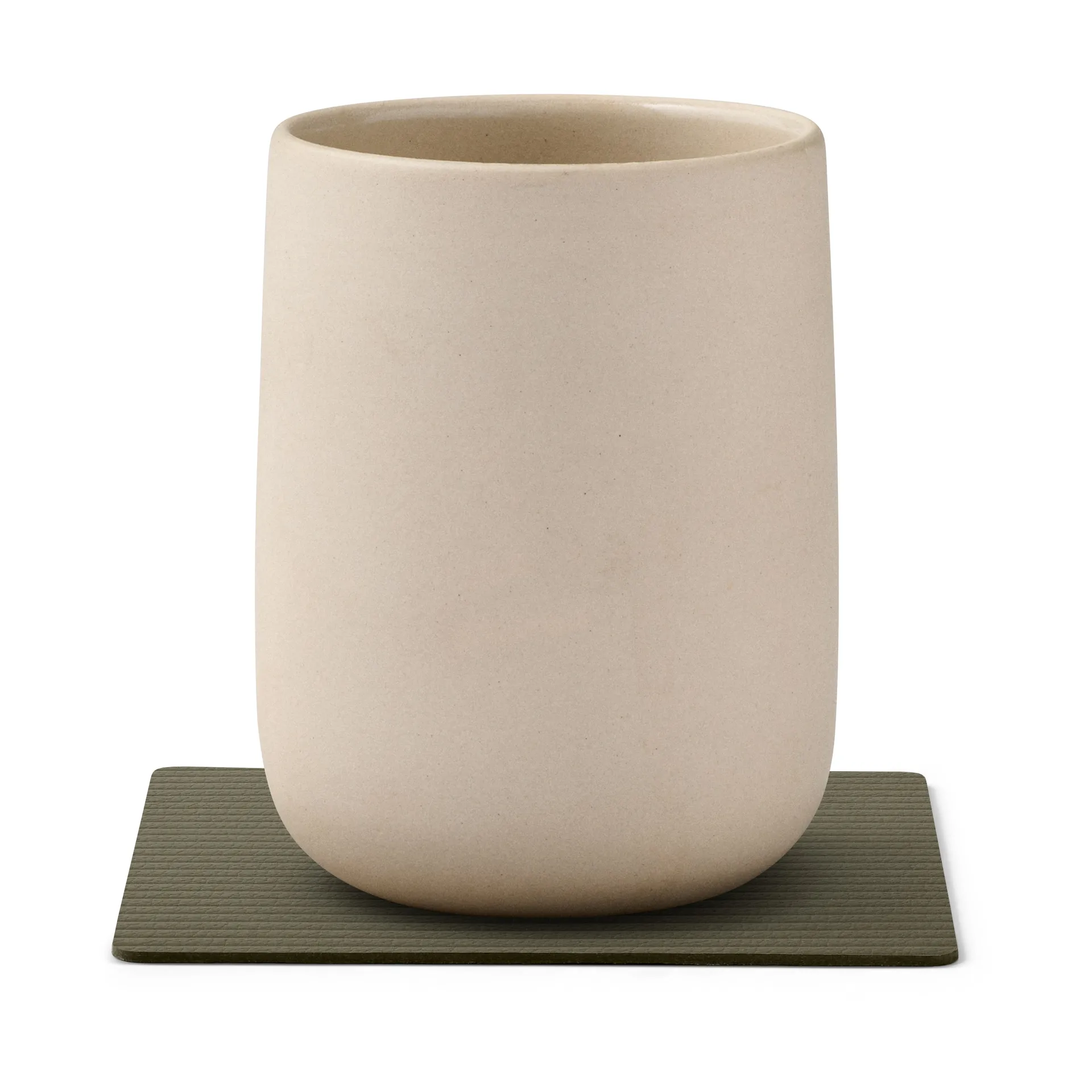 Corduroy glasunderlägg square, Army Green LIND DNA