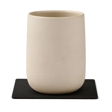 Corduroy glasunderlägg square - Black ink - LIND DNA