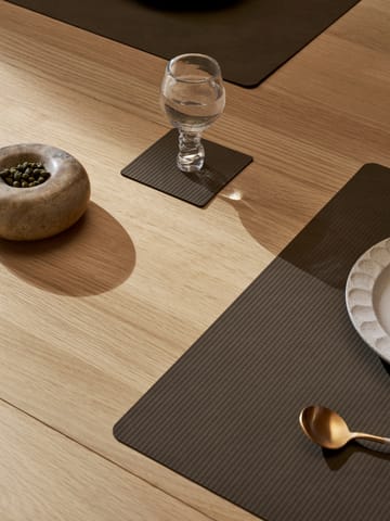 Corduroy glasunderlägg square - Caviar - LIND DNA