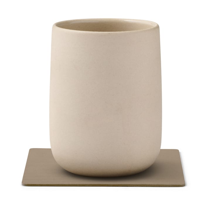 Corduroy glasunderlägg square, Clay Brown LIND DNA