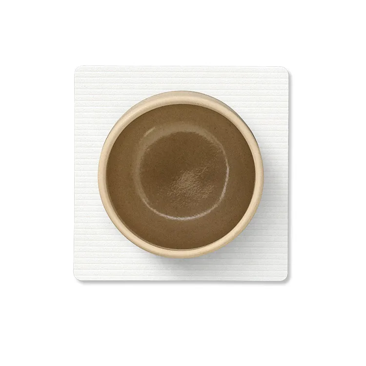 Corduroy glasunderlägg square, Pure white LIND DNA