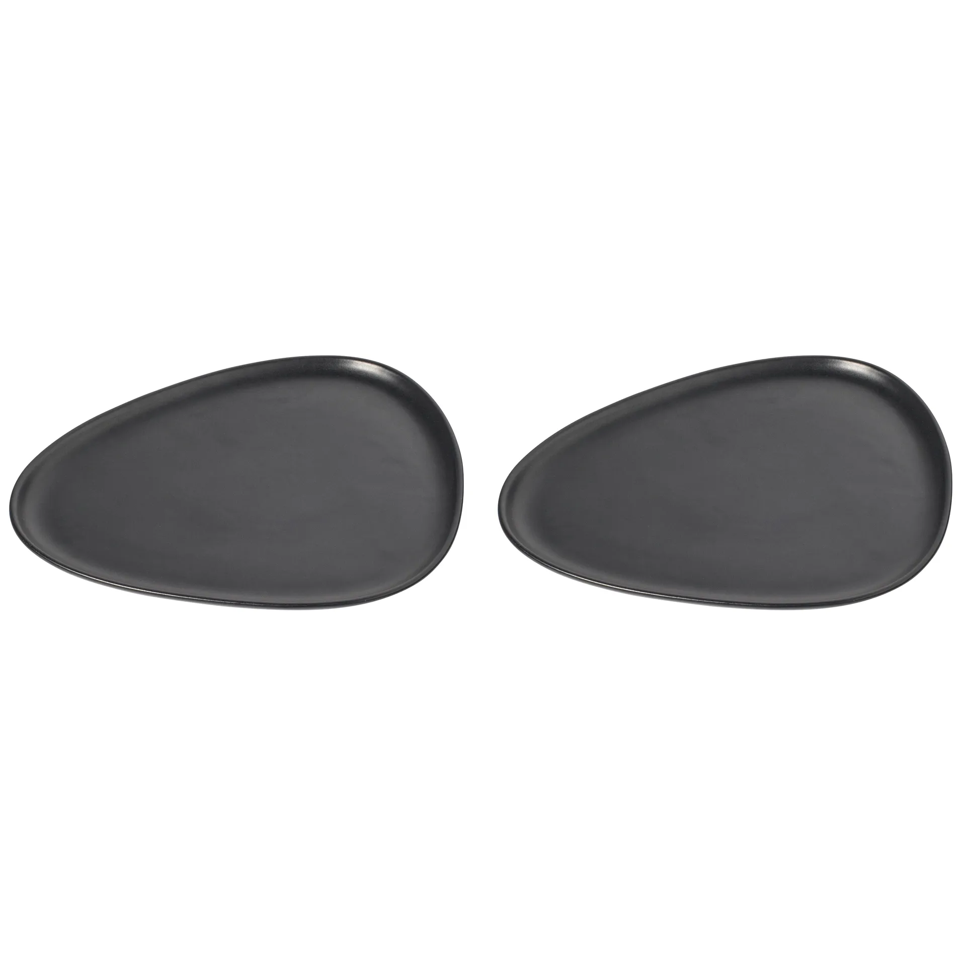 Curve Stoneware middagstallrik 2-pack, Svart LIND DNA