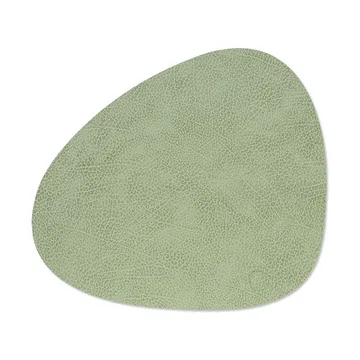 Hippo bordstablett curve M - Olive green, 35x31 cm - LIND DNA
