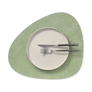 Hippo bordstablett curve M - Olive green, 35x31 cm - LIND DNA