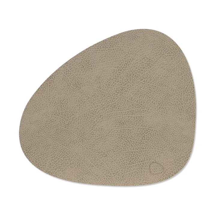 Hippo bordstablett curve M - Warm grey, 35x31 cm - LIND DNA