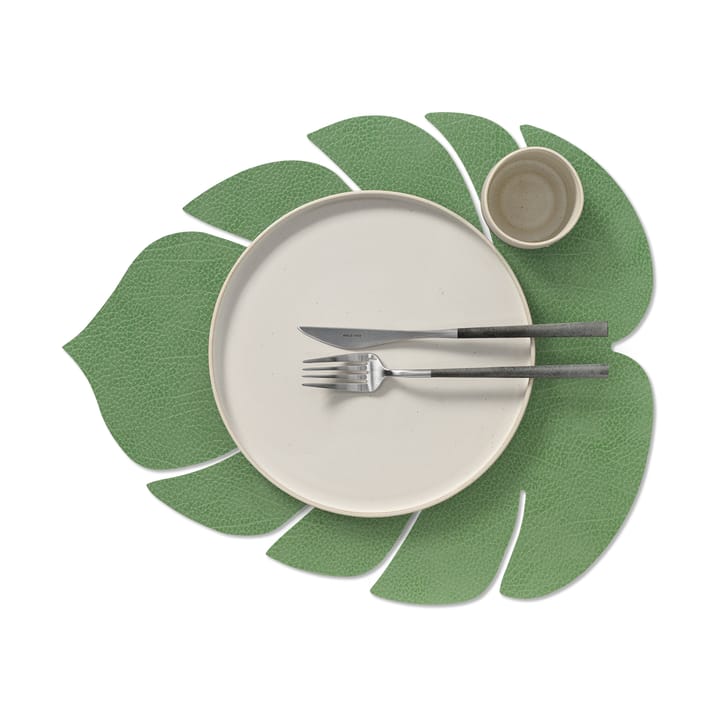 Monstera Leaf Hippo bordstablett L, Forest green LIND DNA