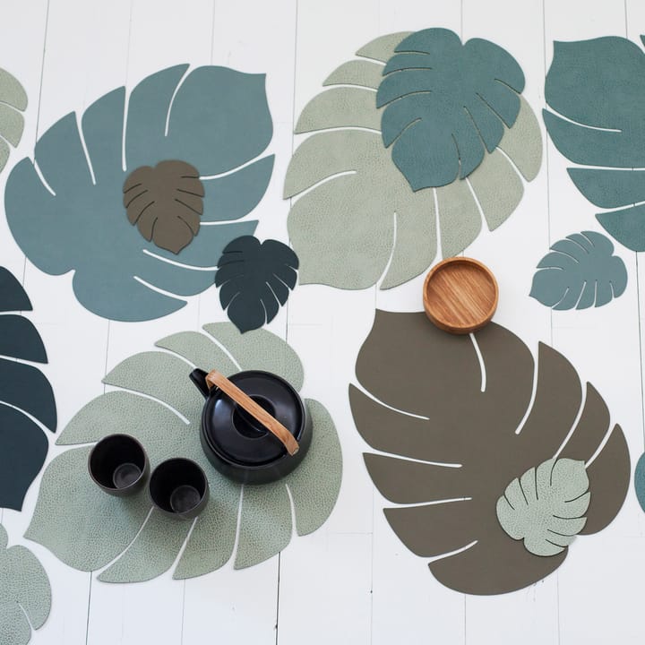 Monstera Leaf Hippo bordstablett L - Olivgrön - LIND DNA