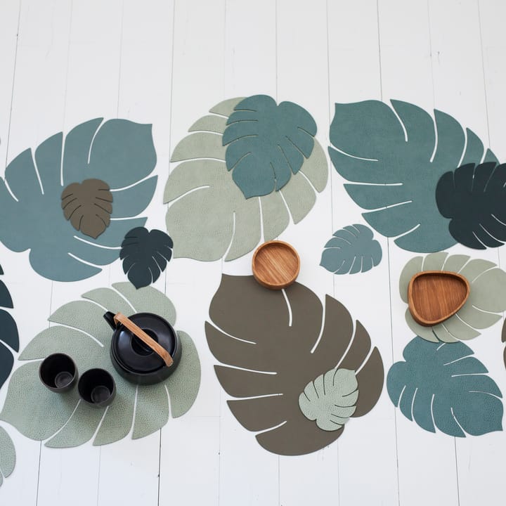 Monstera Leaf Nupo glasunderlägg - Pastellgrön - LIND DNA