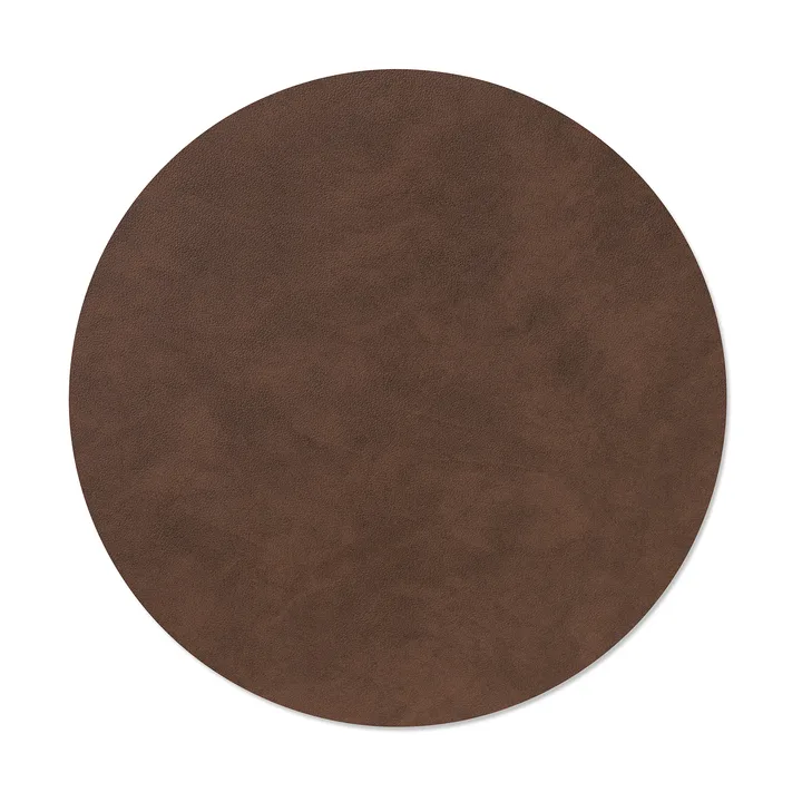 Nupo bordstablett - Dark brown, circle, L, Ø38 cm - LIND DNA