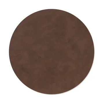 Nupo bordstablett - Dark brown, circle, L - LIND DNA
