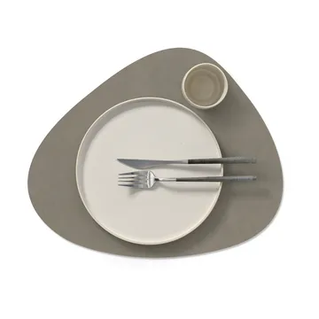 Nupo bordstablett vändbar curve L 1 st - Linen-flint grey, 44x37 cm - LIND DNA