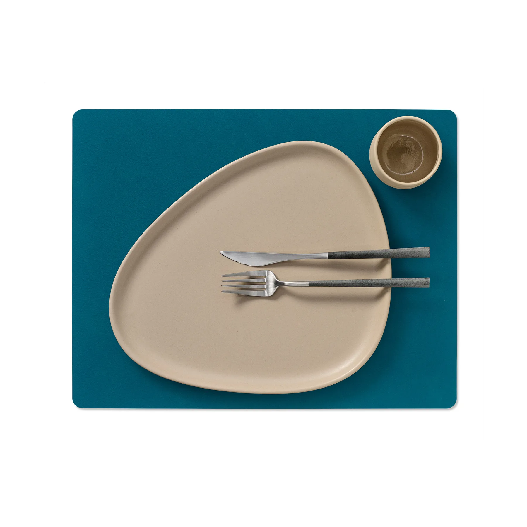 Nupo bordstablett vändbar square L 1 st, Midnight blue-petrol LIND DNA