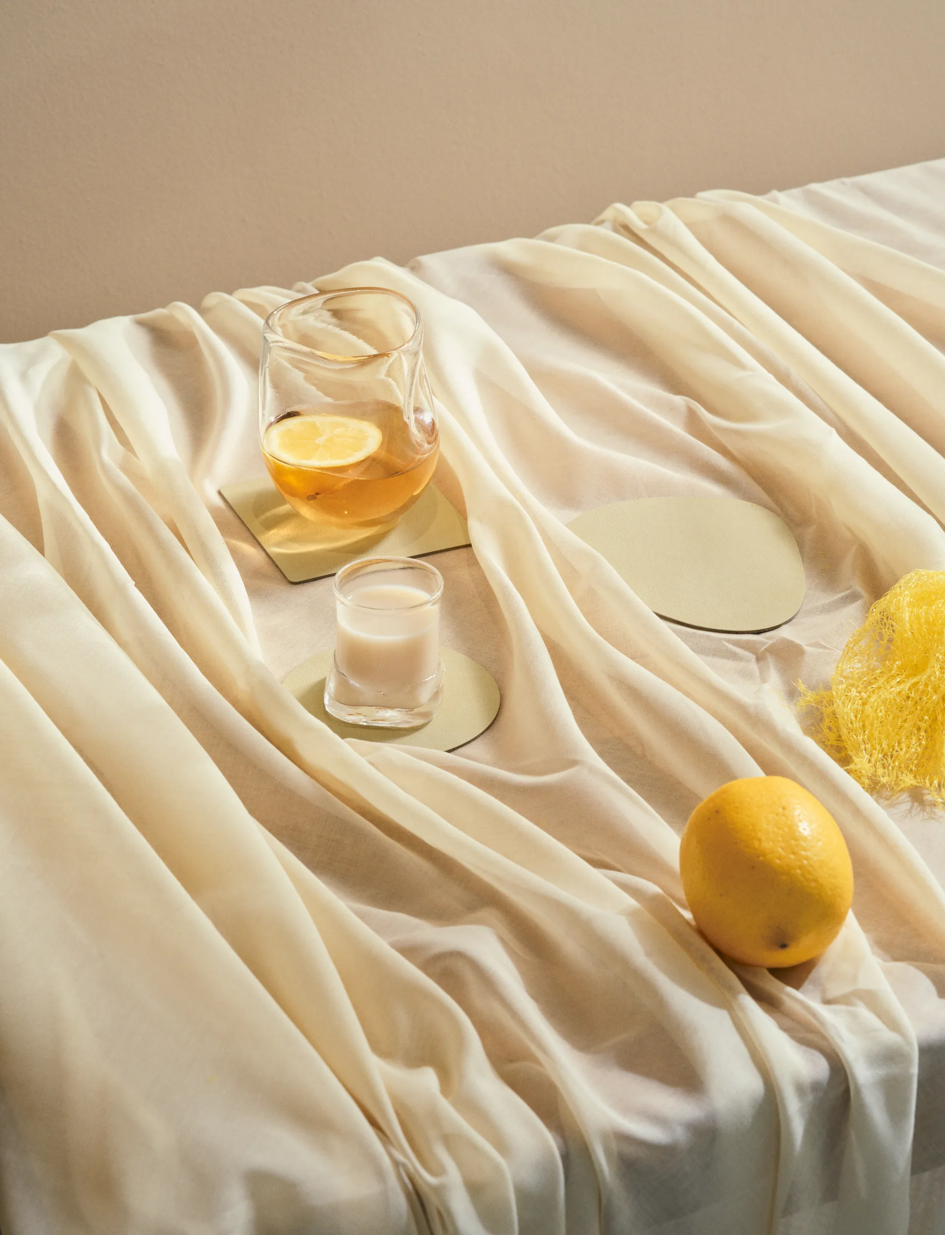Nupo glasunderlägg circle, Lemon sorbet LIND DNA