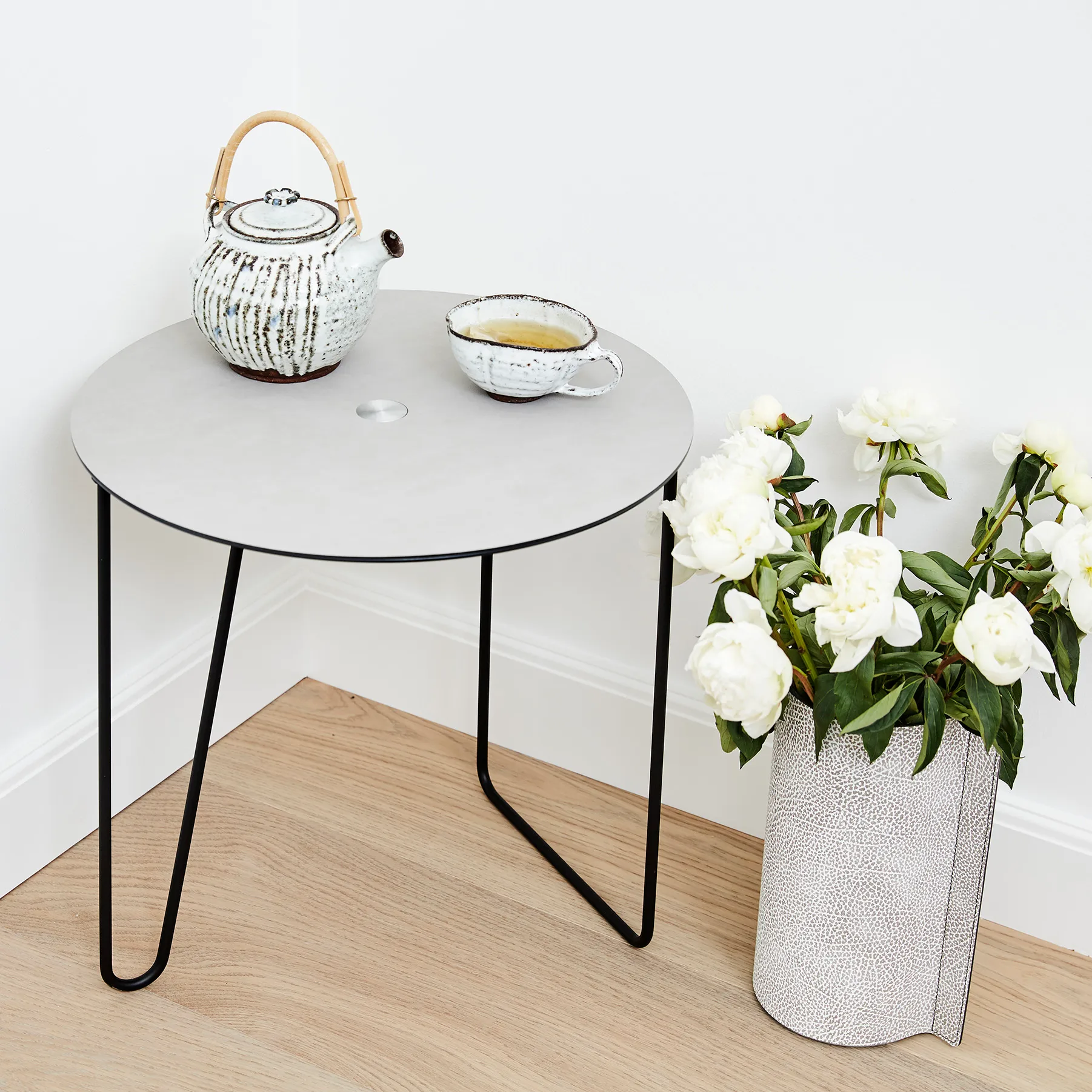 Turntable Nupo sidobord L, Anthracite-light grey LIND DNA