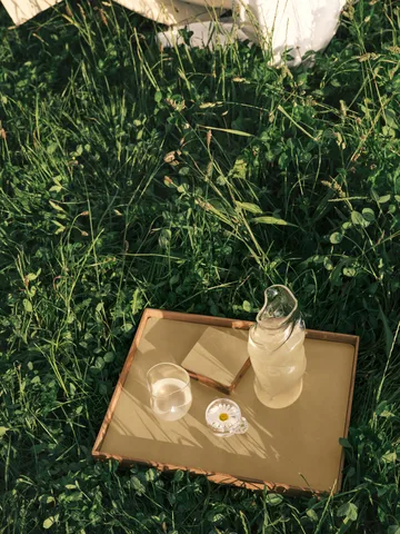 Wood Box förvaring till glasunderlägg - Nature-oak, square, S - LIND DNA