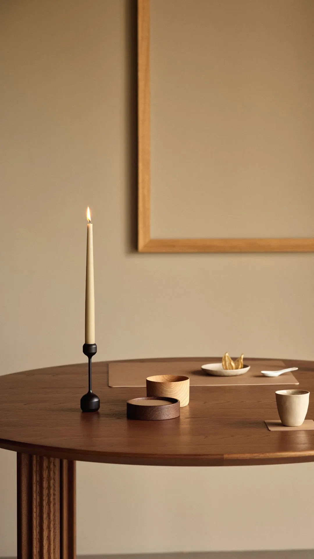 Wood Box förvaring till glasunderlägg, Smoked-oak, circle, S LIND DNA