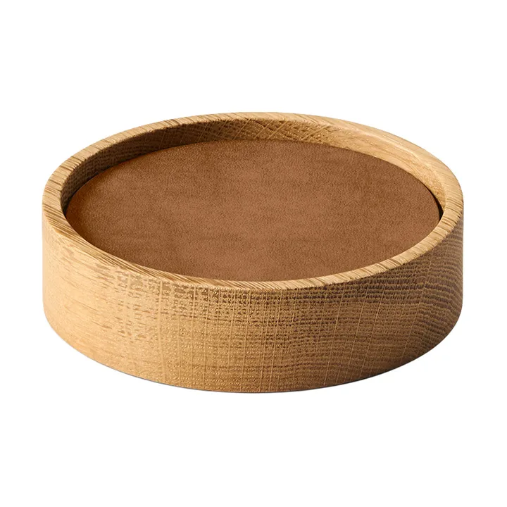 Wood Box glasunderlägg set - Nature-oak, circle, S, Nupo nature, 9 delar - LIND DNA