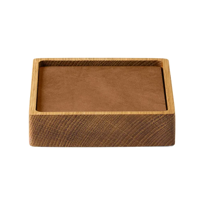 Wood Box glasunderlägg set - Nature-oak, square, S, Nupo nature, 9 delar - LIND DNA