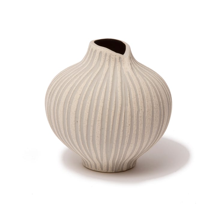 Line vas - Sand white stone stripe, medium - Lindform