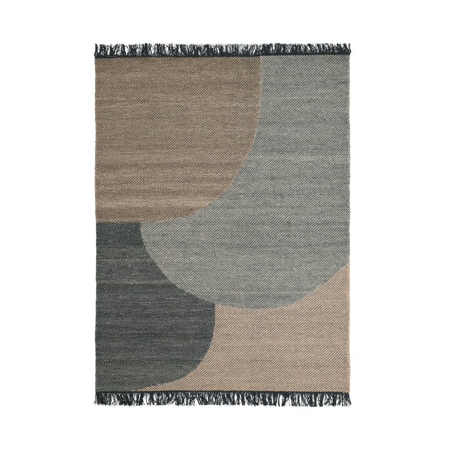 Linie Design Eik matta 250x350 cm Charcoal | Skandinavisk Design | Lugg- & Ryamattor | Svart