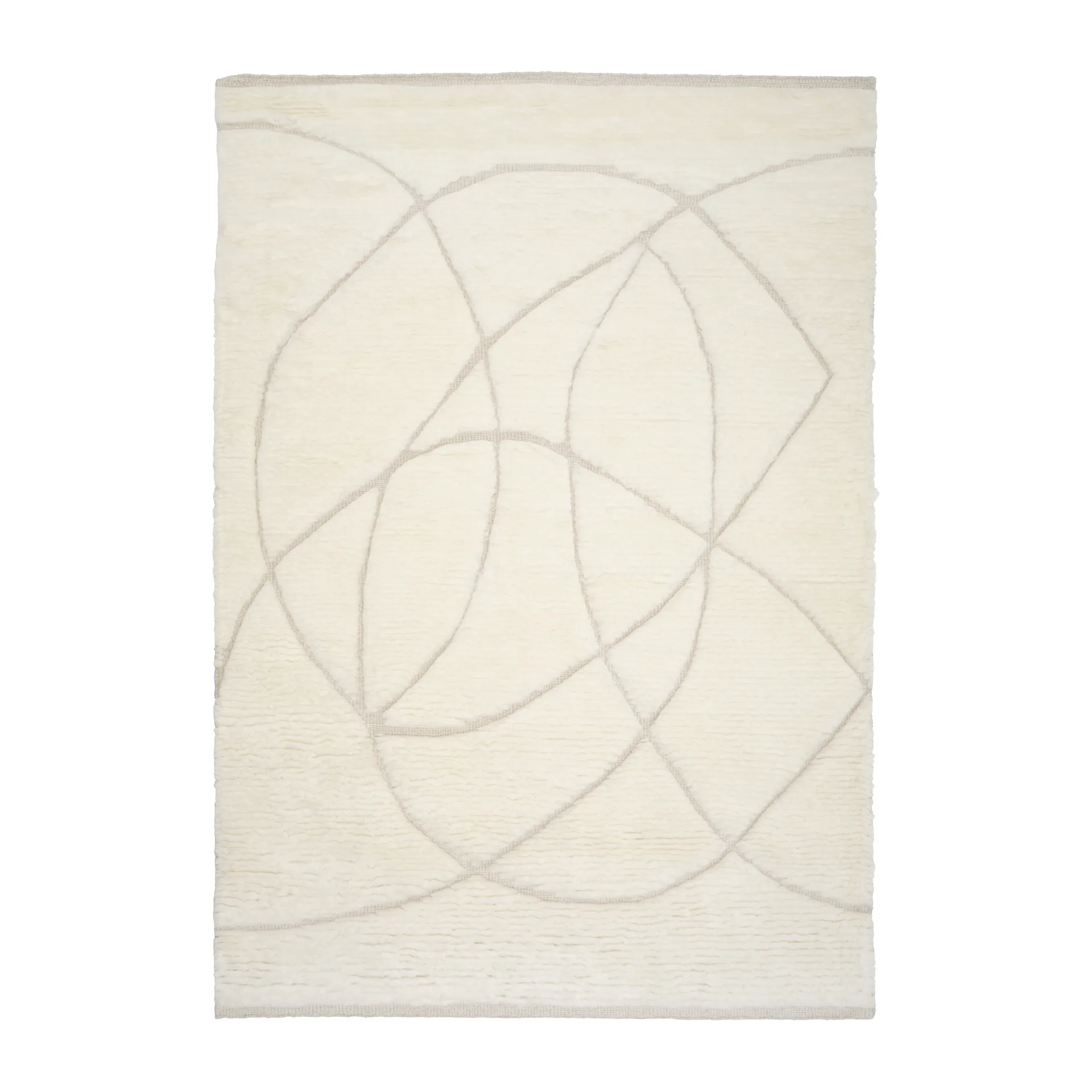 Lineal Sweep ullmatta, White, 140x200 cm Linie Design
