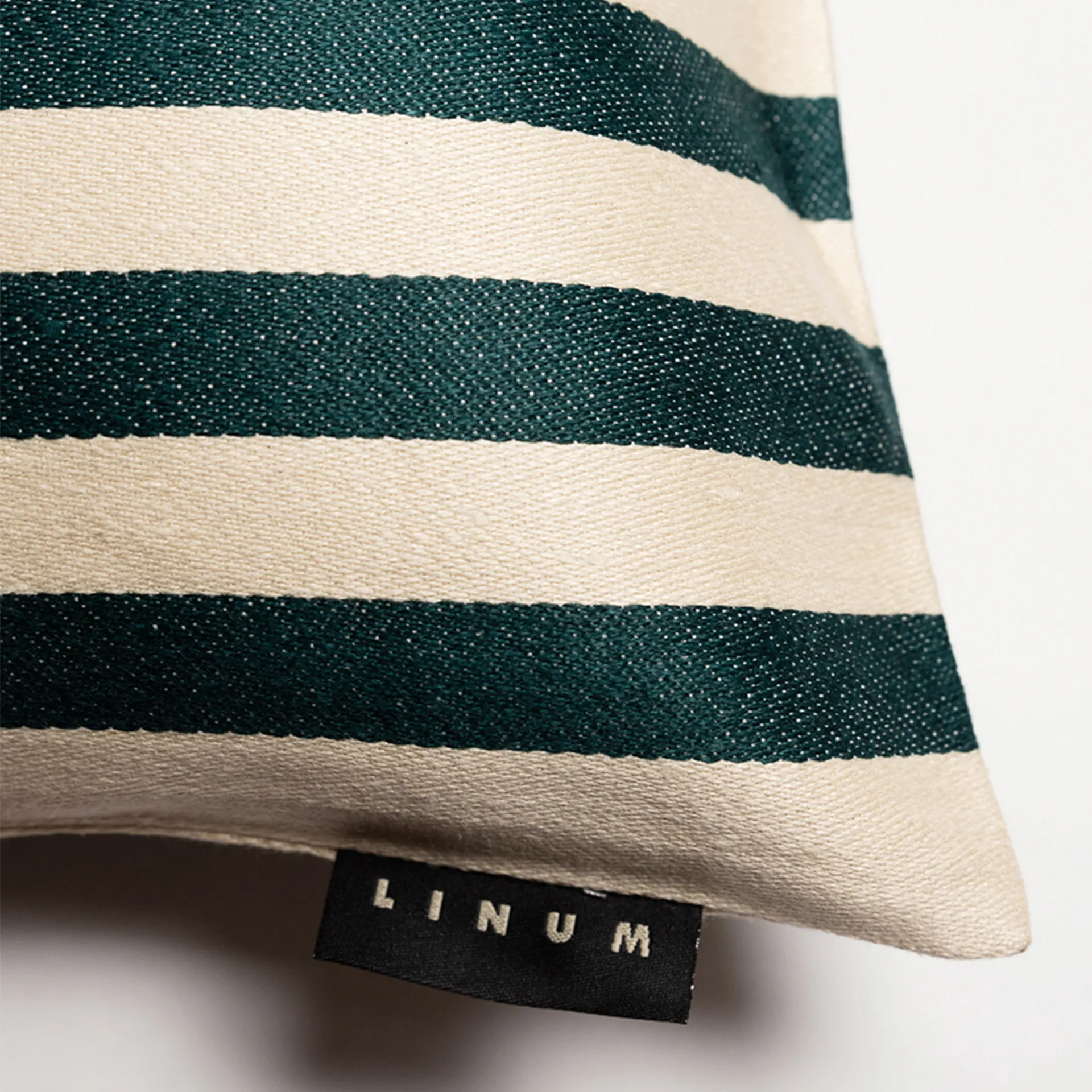 Amalfi kuddfodral 35x50 cm, Djup smaragdgrön Linum