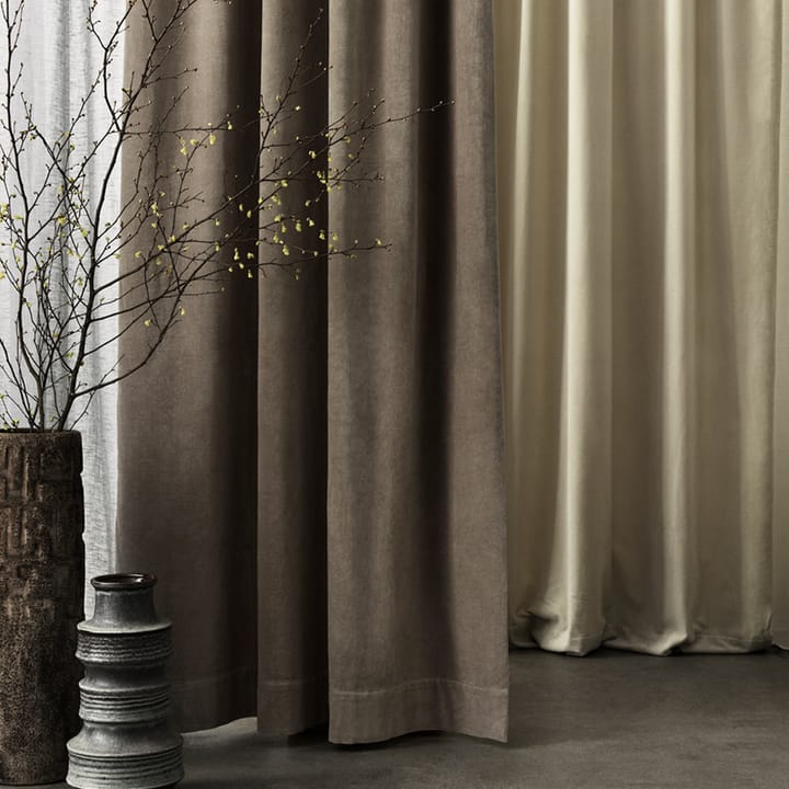 Paolo gardin med veckband, Gräddig beige Linum