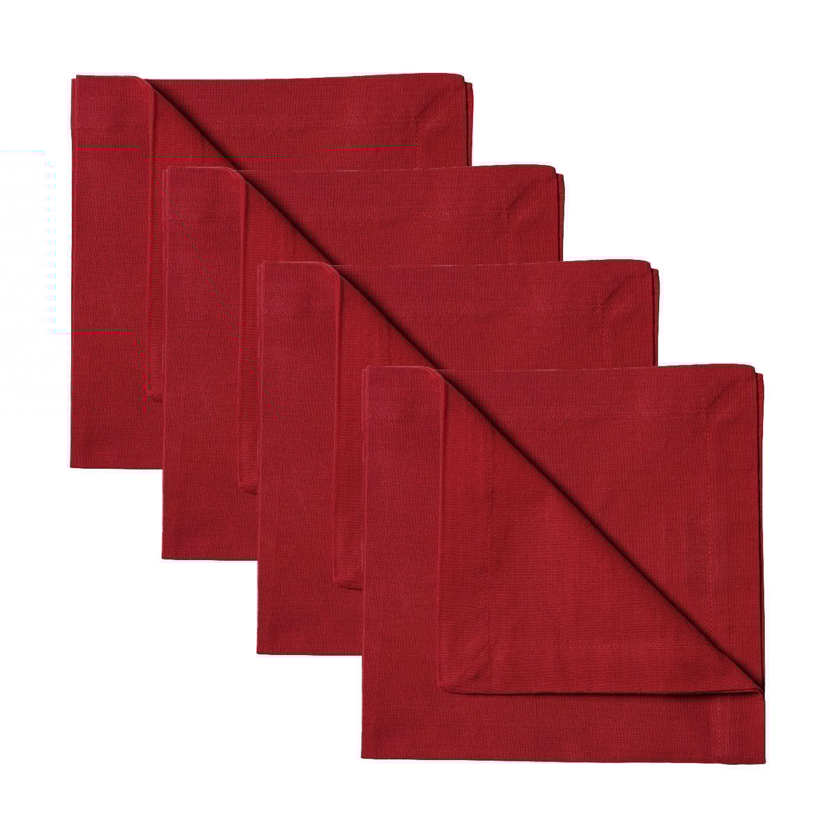 Linum Robert servett 4-pack Röd | Skandinavisk Design | Tygservetter | Röd
