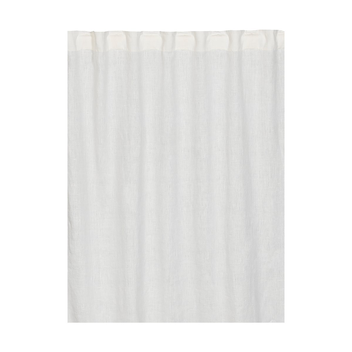 Linum West gardin med veckband 2-pack Vit | Skandinavisk Design | Gardinlängder | Vit