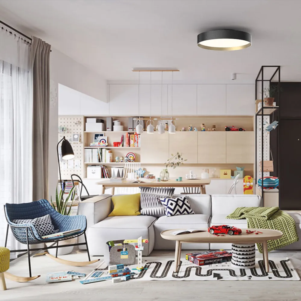 Lucia 45 plafond, Svart-guld Loom Design