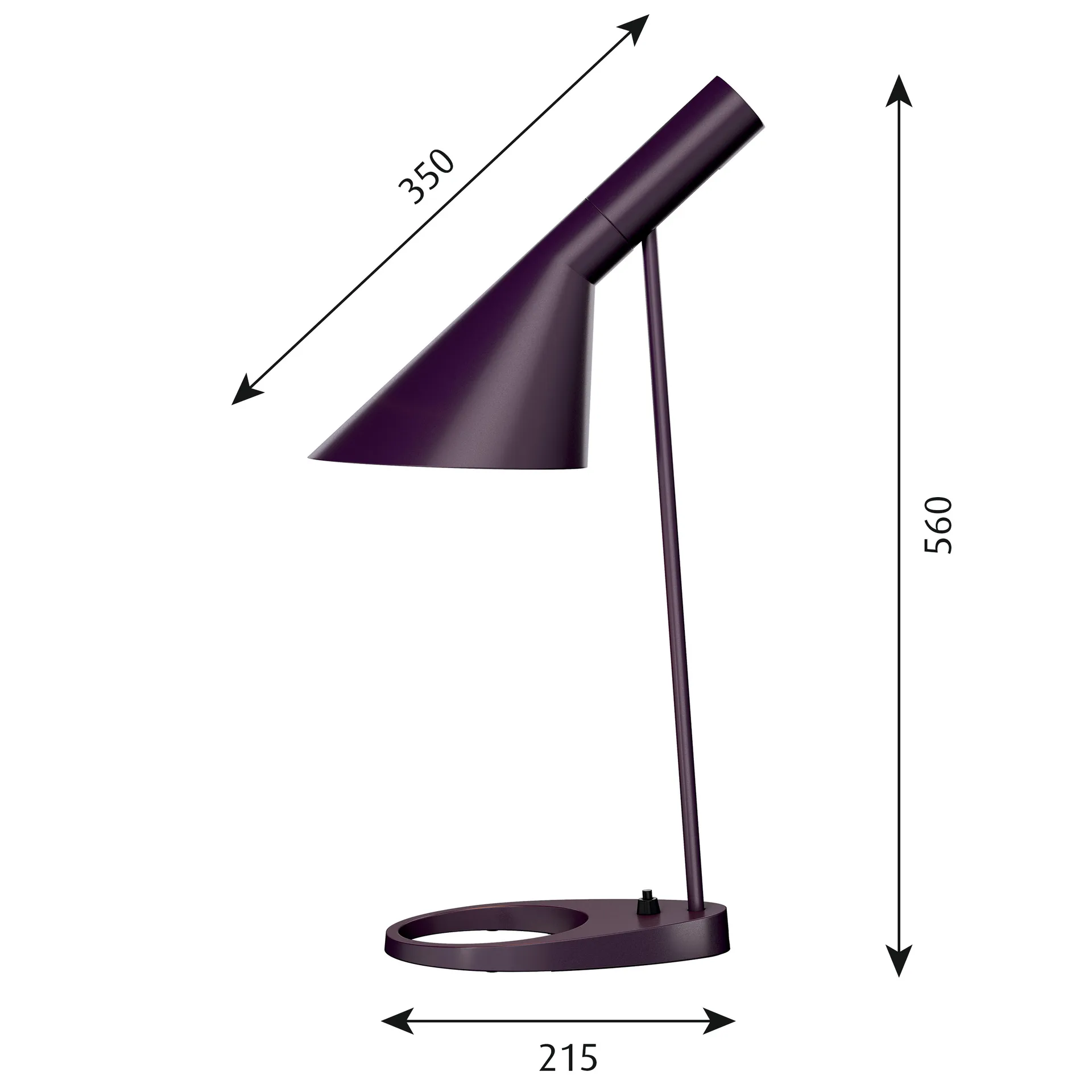 AJ bordslampa, Aubergine Louis Poulsen