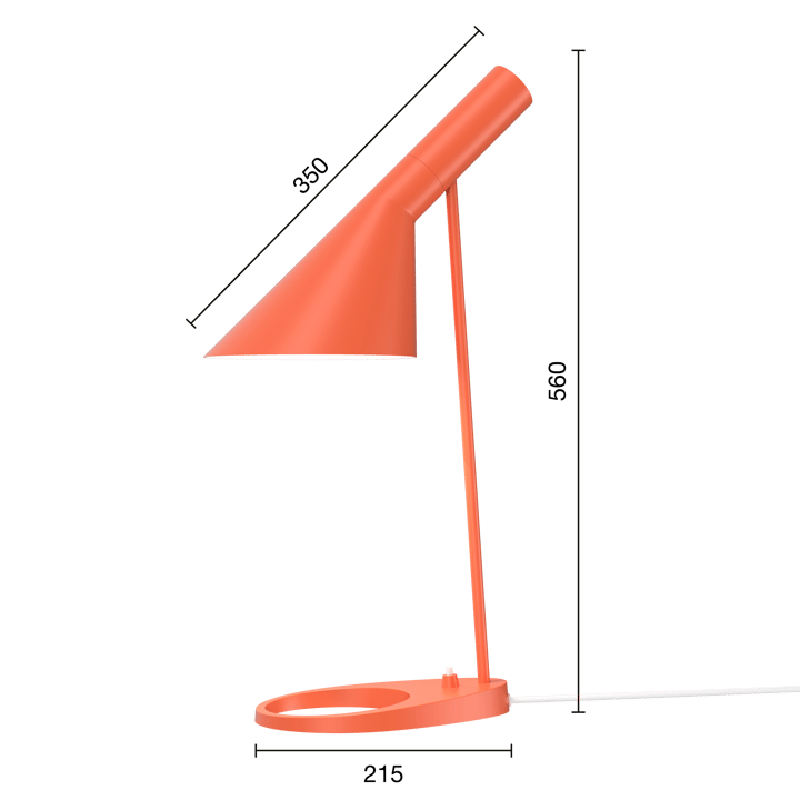 AJ bordslampa, Electric orange Louis Poulsen