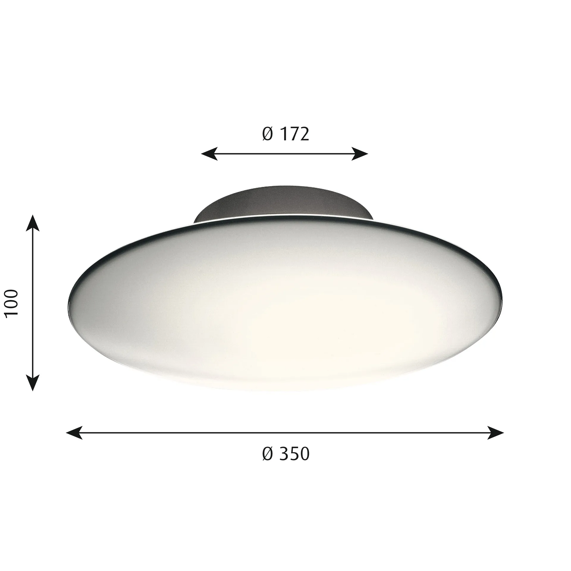 AJ Eklipta taklampa-vägglampa Ø35 cm, Vit opal Louis Poulsen