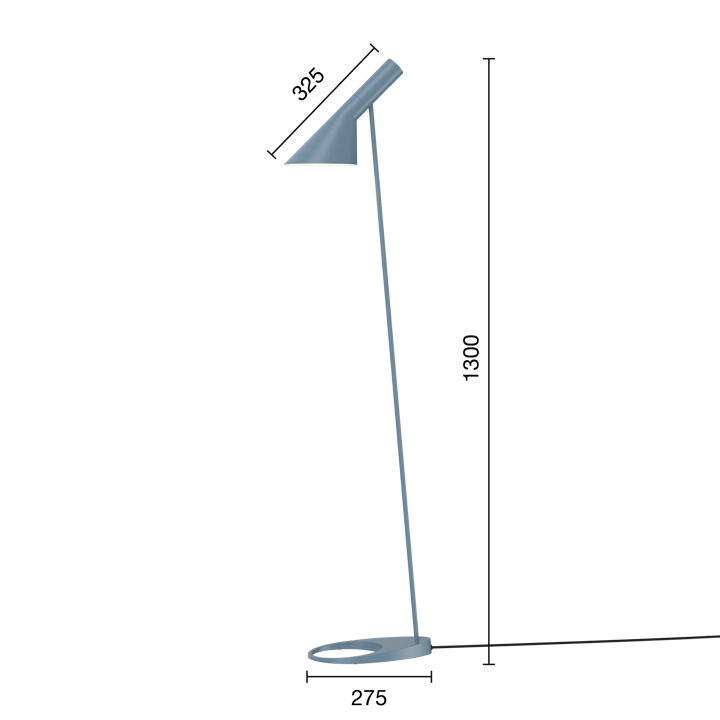 AJ golvlampa, Dusty blue Louis Poulsen