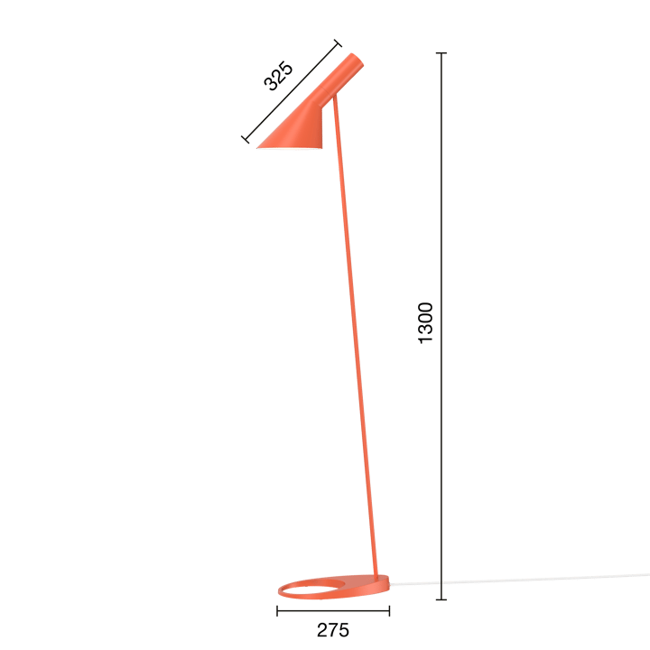 AJ golvlampa, Electric orange Louis Poulsen