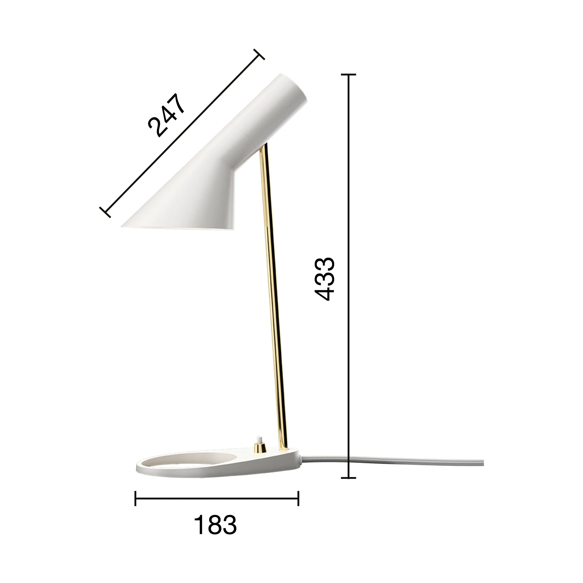 AJ Mini Anniversary jubileumsutgåva bordslampa, Matte white-pale rose Louis Poulsen