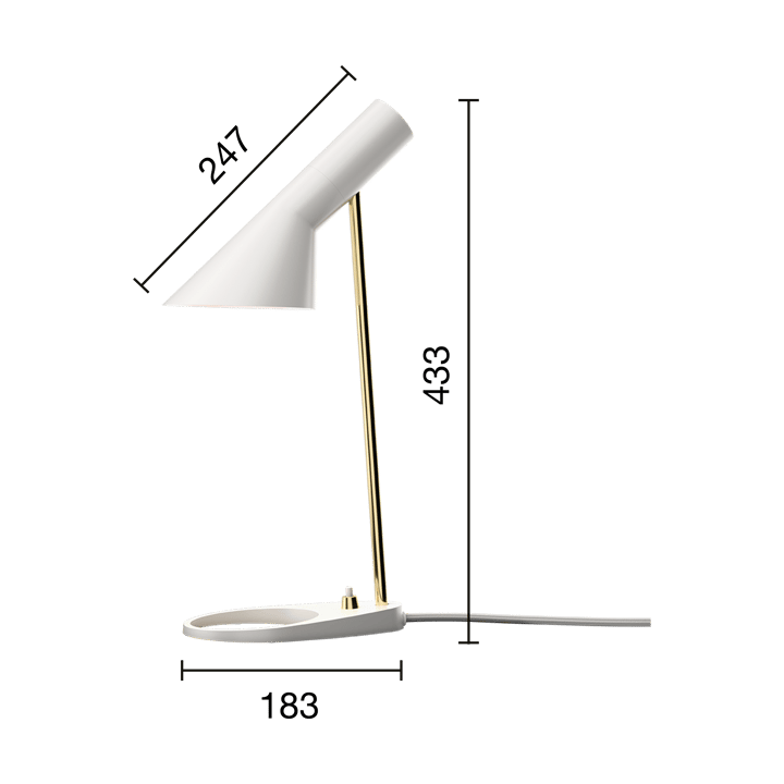 AJ Mini Anniversary jubileumsutgåva bordslampa, Matte white-pale rose Louis Poulsen