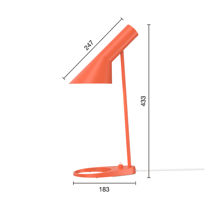AJ MINI bordslampa, Electric orange Louis Poulsen