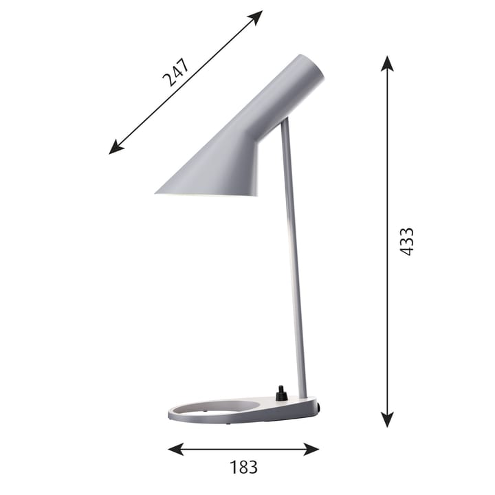 AJ MINI bordslampa, Ljusgrå Louis Poulsen