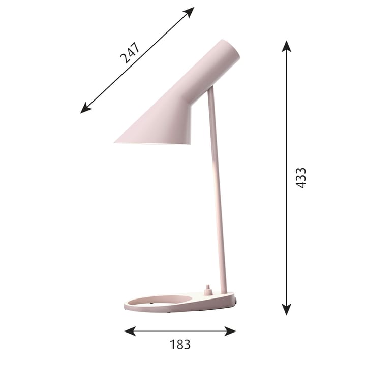 AJ MINI bordslampa, Ljusrosa Louis Poulsen