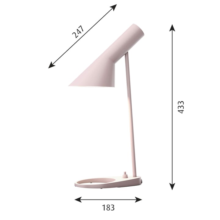 AJ MINI bordslampa - Ljusrosa - Louis Poulsen