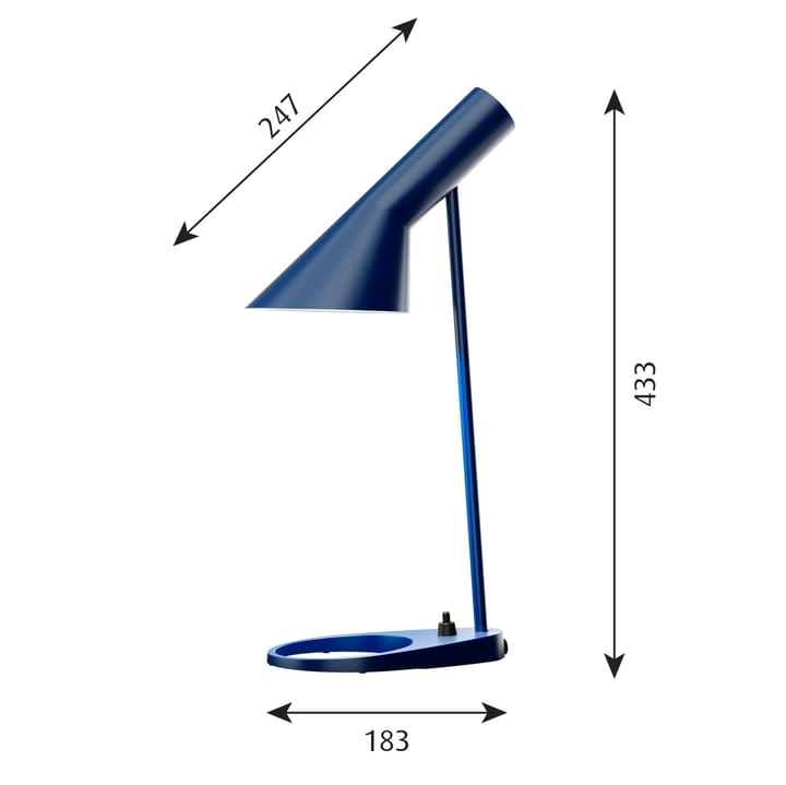 AJ MINI bordslampa, Midnattsblå Louis Poulsen