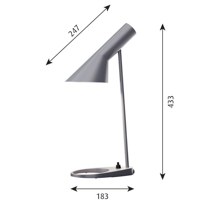 AJ MINI bordslampa, Mörkgrå Louis Poulsen