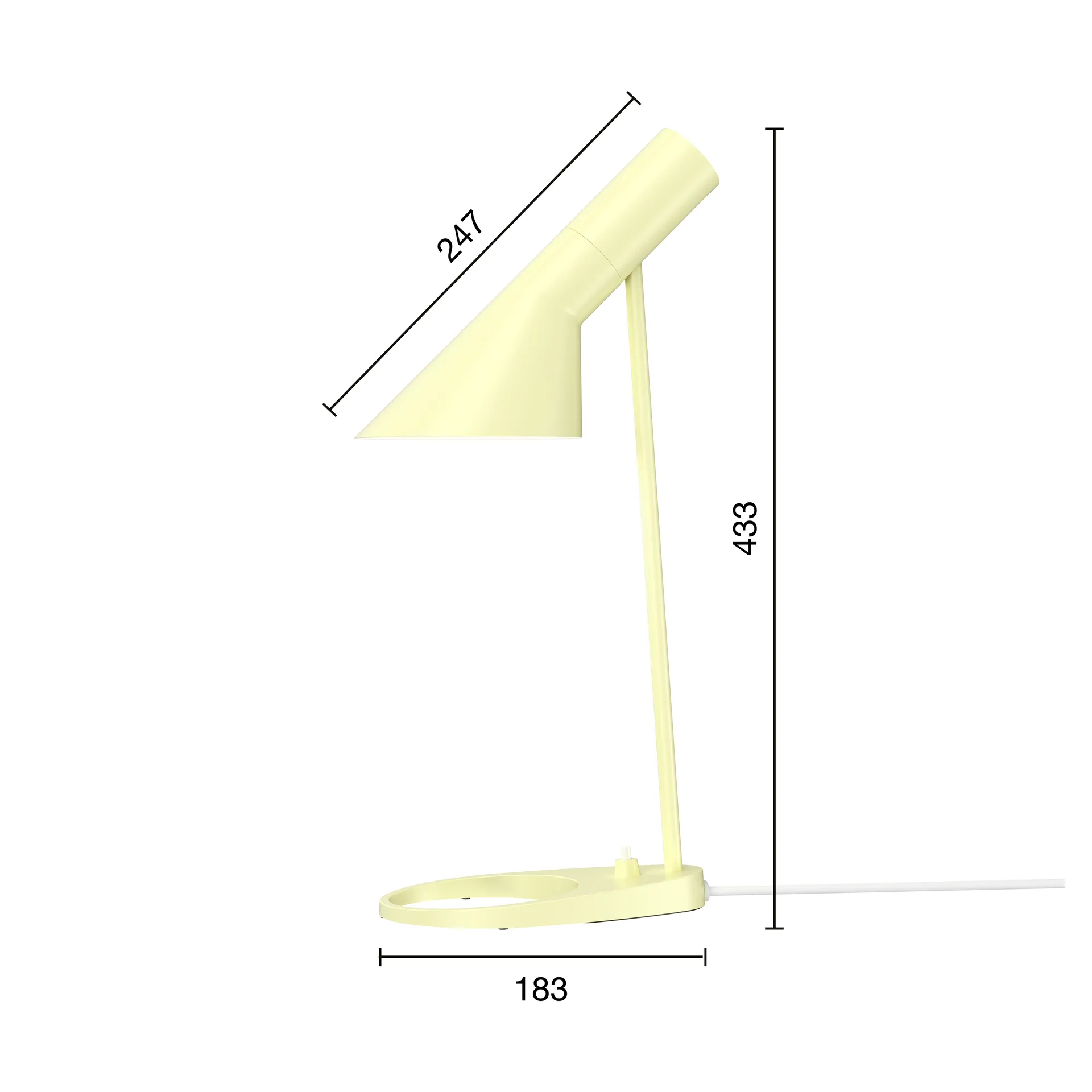 AJ MINI bordslampa, Soft lemon Louis Poulsen