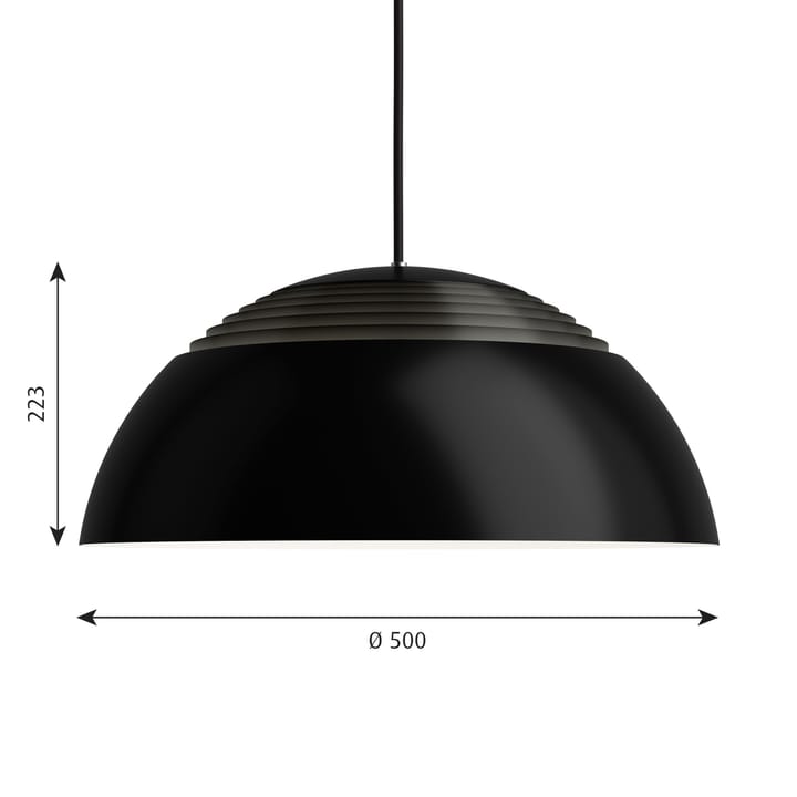 AJ Royal pendel Ø50 cm, Svart Louis Poulsen