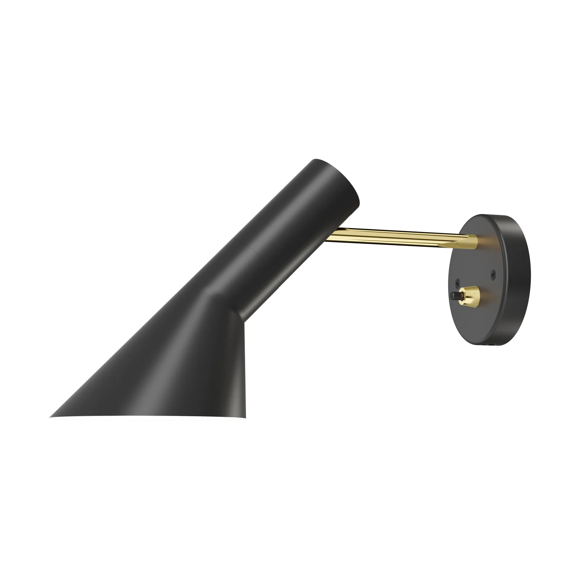 AJ vägglampa fast installation, Brass-black Louis Poulsen