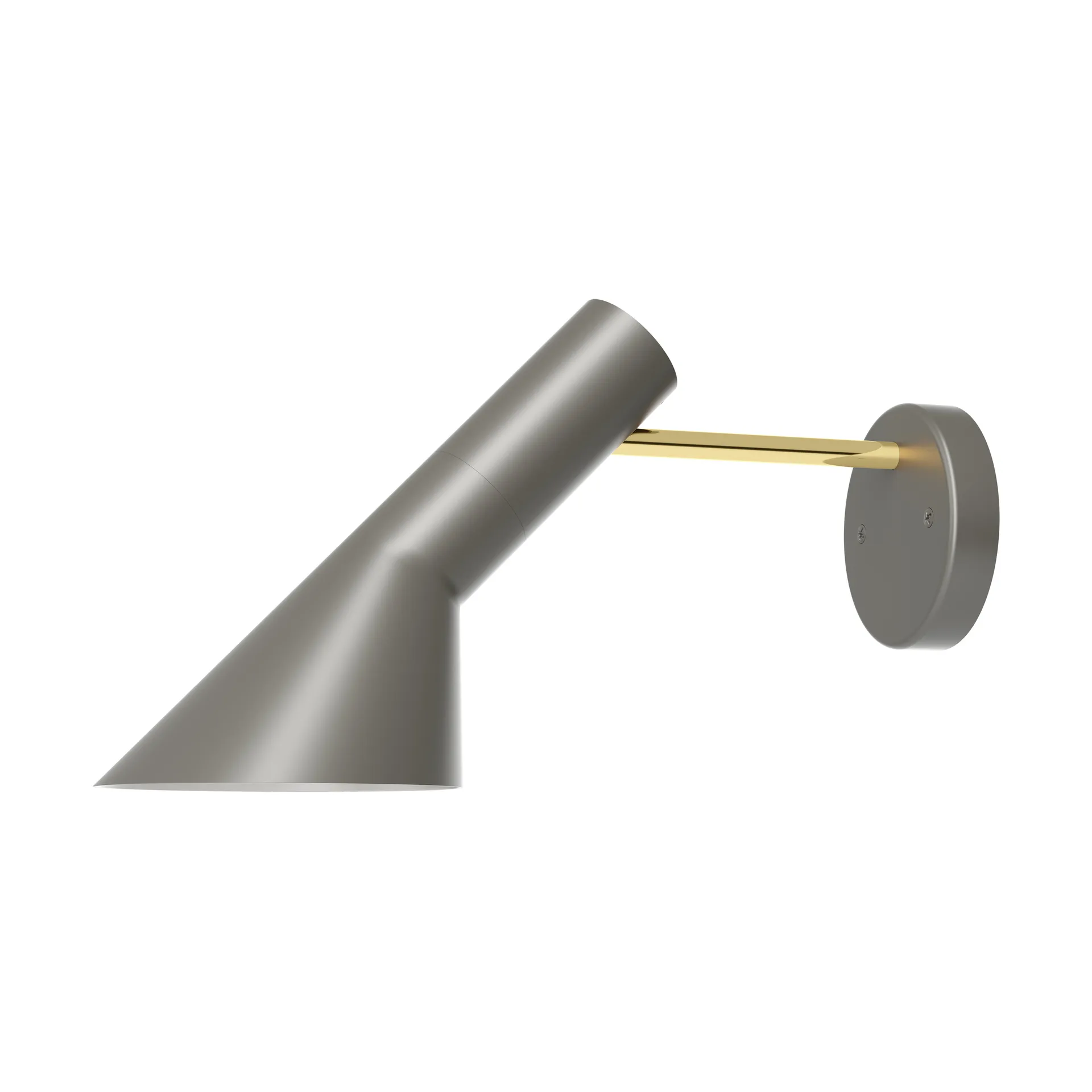 AJ vägglampa fast installation utan strömbrytare, Brass-warm grey Louis Poulsen