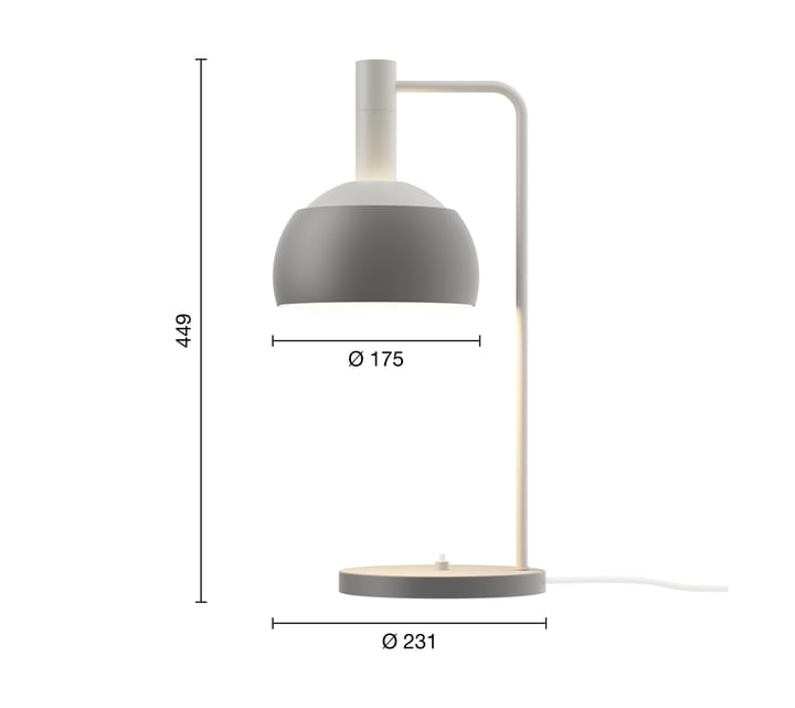 FJ Elements bordslampa Ø17,5 cm, Original grey Louis Poulsen